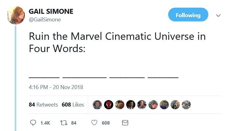 "Screenplay by Gail Simone"