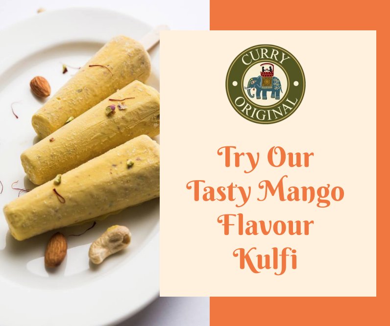 Creamy, rich, Indian mango ice cream with pistachio and almond! A nice sweet treat to brighten up your mid-work week during this gloomy weather! #CurryOriginal 

#curry #kulfi #treat #yumgk #ygk #kingstoneats