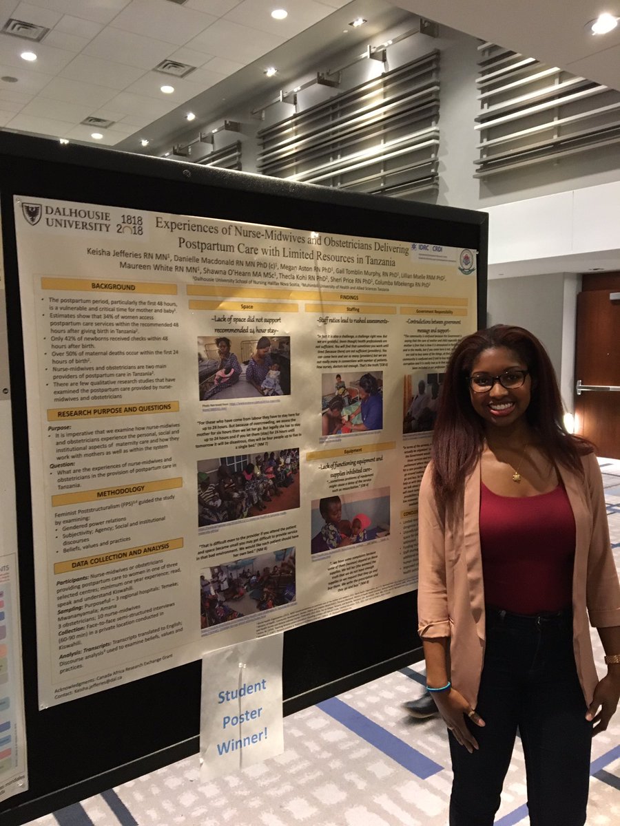 raollivier's tweet photo. Student Poster Award!! Congrats @KeishaJeff56! #DalProud #ccgh2018 

@meganaston22 @gailtomblin @shawnaoh https://t.co/hRSrWIS8L5