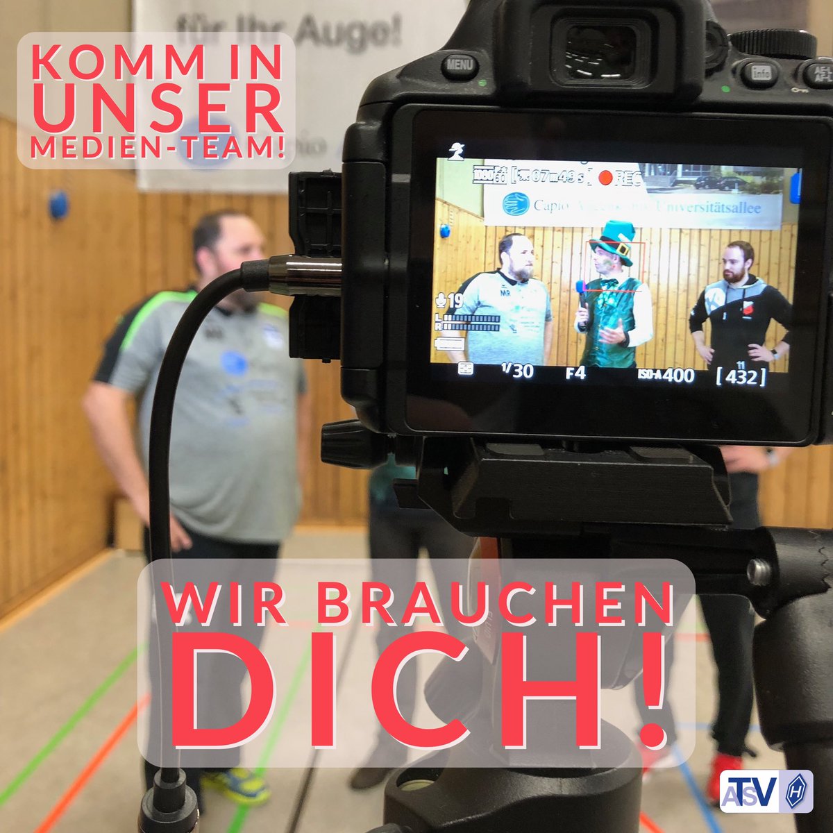 ATSVHabenhausen's tweet photo. Wir brauchen dich!
Hast du Lust zur Medienarbeit? 🎬📸 Dann komm in unser #MedienTeam und unterstütz uns dabei unsere Kanäle weiter auszubauen und unseren Content weiter zu verbessern ➡️ https://t.co/mDORh6dOZ1
Bei fragen schreib gerne eine Mail an redaktion@atsvhabenhausen.de https://t.co/CnE5TDy2gs