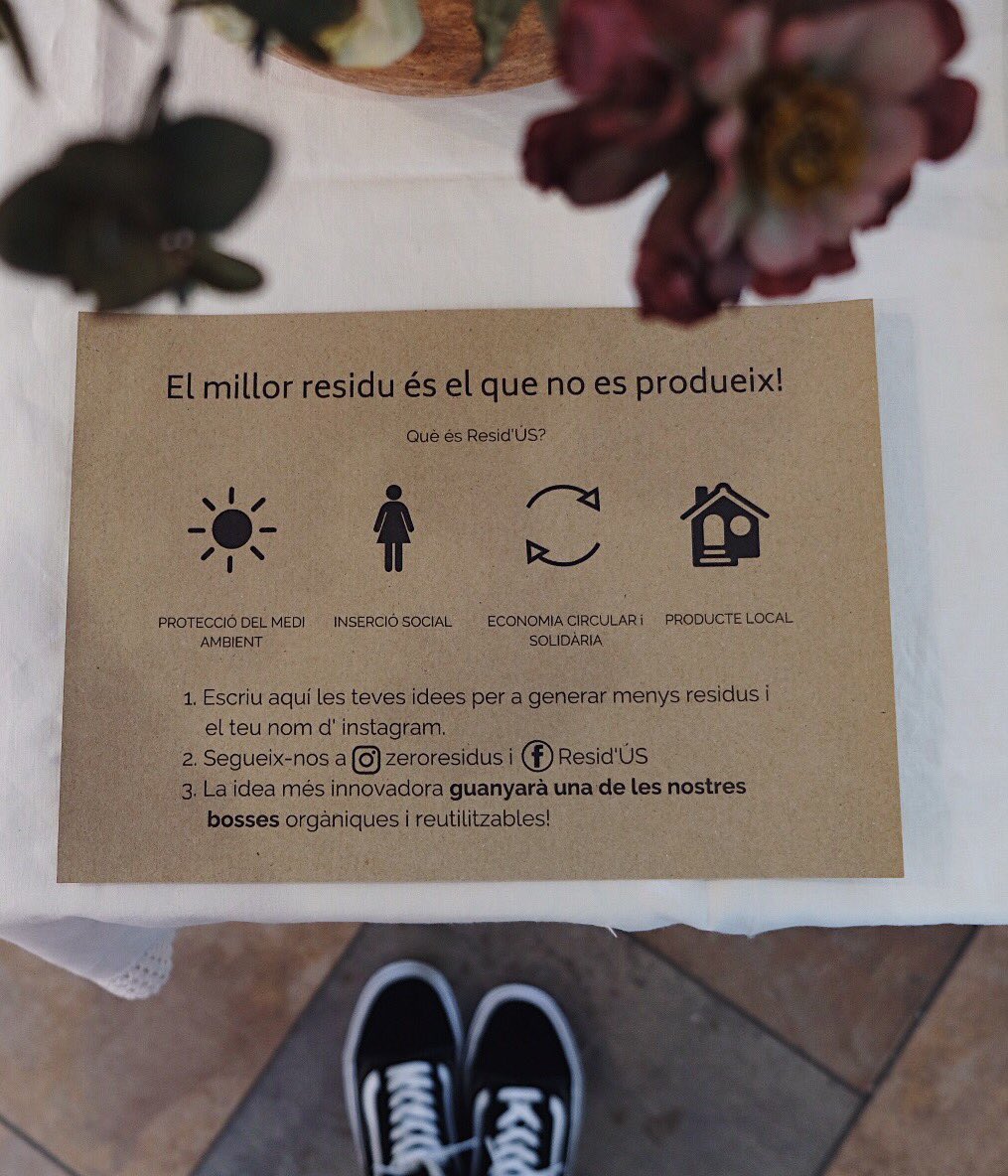 Resid_us's tweet photo. 📣Comparteix amb nosaltres les teves idees per reduir l’ús de plàstic i entra al sorteig d’una de les nostres bosses orgàniques i reutilitzables Balbina Pi

👉Clica a l’enllaç per participar-hi! https://t.co/96YWg1O32A https://t.co/mVBJOCDY6E