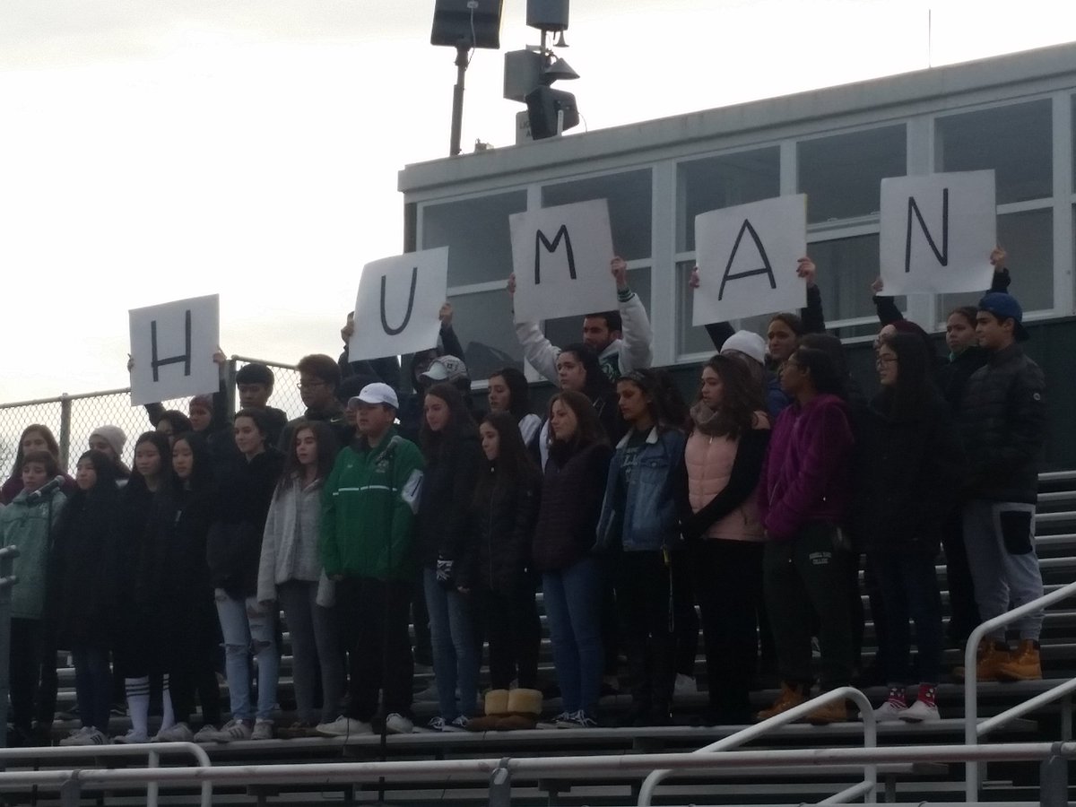 During the PV Movement of Unity, the <a href="/pvchoir/">PVHS Choir</a> reminded everyone that no that matter who we are, we are all human. @pvsmokesignal @PVHS_Principal <a href="/arginesafari/">Argine Safari</a> <a href="/egunder/">P. Erik Gundersen</a> @drbachenheimer