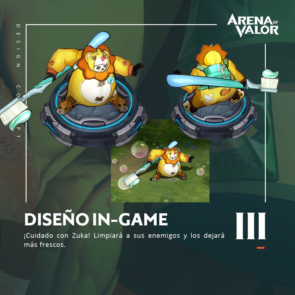 ¿Queréis conocer los detalles de la nueva Skin de #Zuka?

El Zuka más limpio y fresco os acompaña por la Arena lavando los dientes de sus enemigos antes de... matarlos 🤣