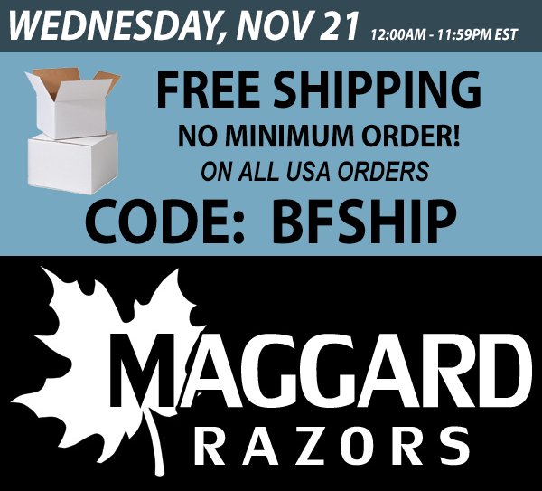 Free Shipping, no minimum!  Valid until 11:59PM EST 11/21!