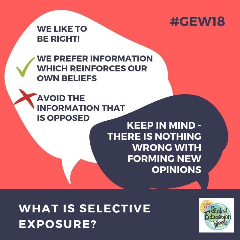 NSCentre's tweet photo. Do you avoid being exposed to ideas you oppose?
Being #aware and #critical about the #content makes a difference. 
Before you decide on something, 🔎read two, three versions of the same story.
#GEW18 #CriticalThinking #MediaLiteracy #SocialMedia #information https://t.co/eu3kvi96f5