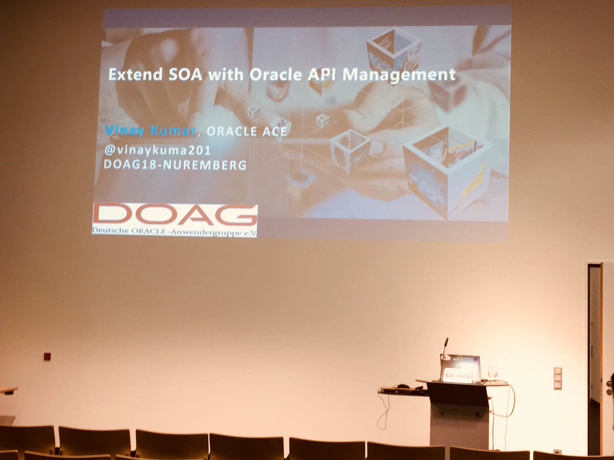 vinaykuma201's tweet photo. All set of next talk on #API #APIManagement #APIDesign #oracleapiplatform #PaaS #DOAG18 @groundbreakers @oracleace https://t.co/KiLiMFSnPY