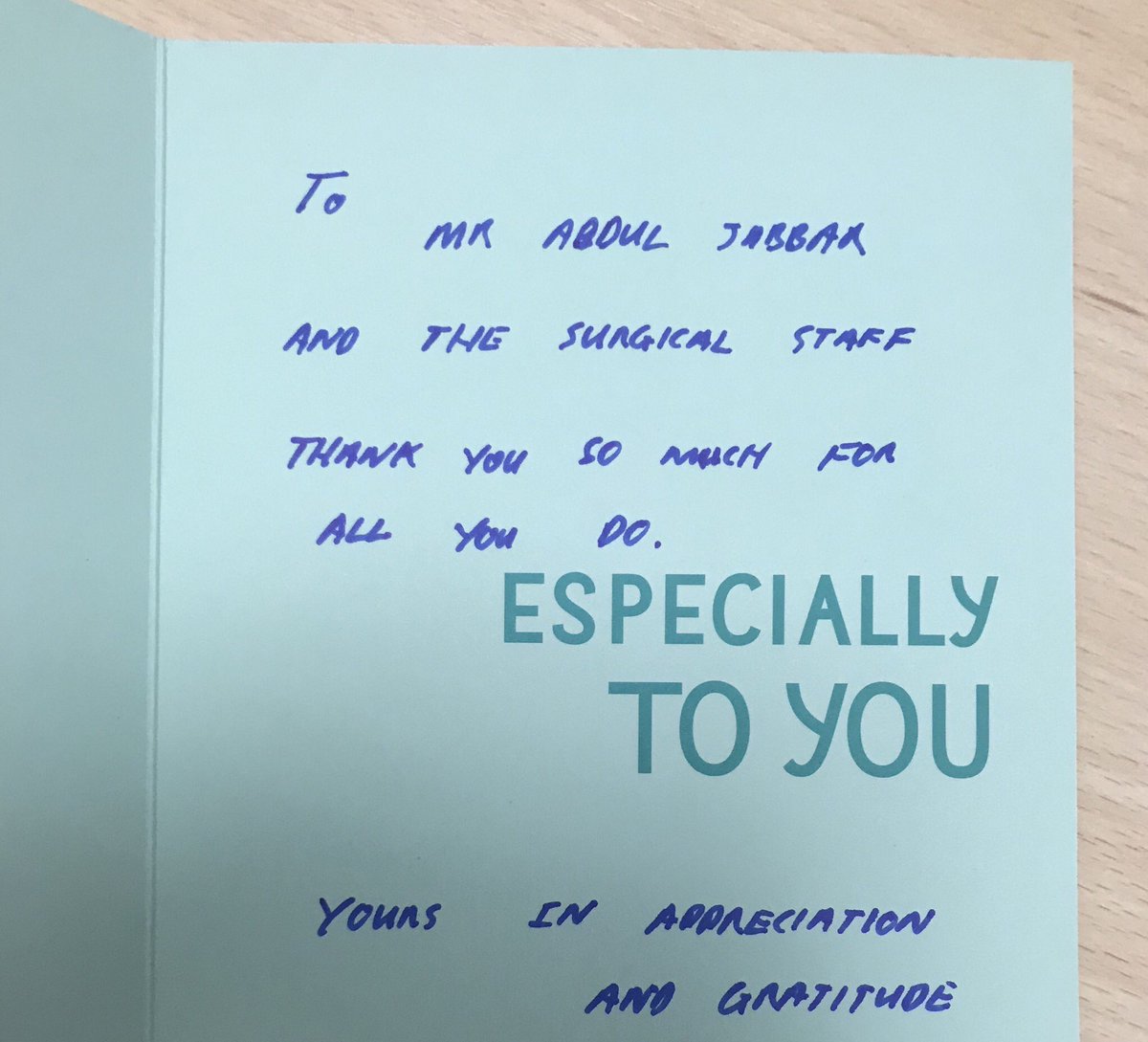 HipKneeLondon's tweet photo. Two “Thank you” cards from one clinic :) https://t.co/JvSUbo6NZl