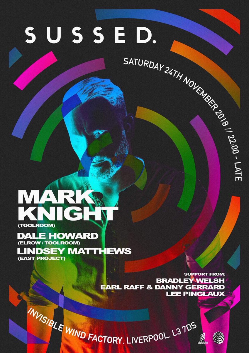 Absolutely buzzing to be heading back up to Liverpool for this weekend at <a href="/iwfactory/">Invisible Wind Factory</a> where I’ll be on support duties before <a href="/djmarkknight/">DJ Mark Knight</a> <a href="/Dale_Howard/">Dale Howard</a> and @LindseyMattdj for <a href="/SussedEvents/">S U S S E D.</a>  HUGE night in store!! 🎧🤙🏻😜