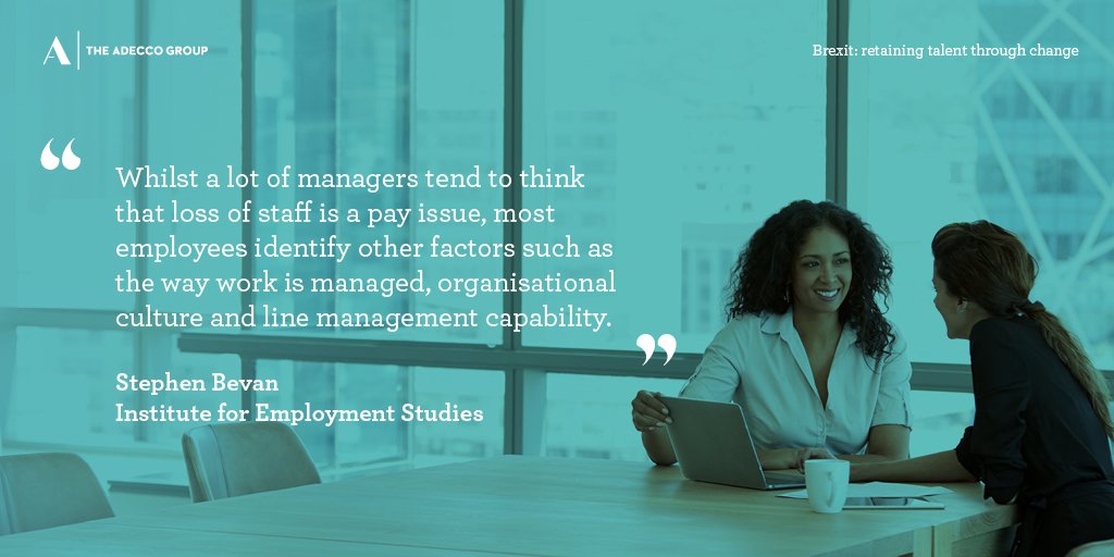 Are you concerned by the uncertainty surrounding #Brexit? Join our webinar tomorrow, 'Brexit: retaining talent through change' for positive and tangible solutions to potential talent shortages.  ow.ly/UHeN30mAB3o