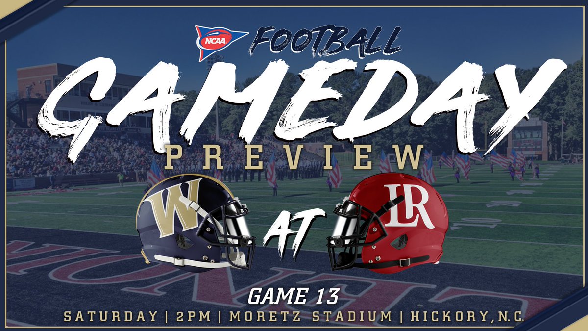Winners of 7 straight, @WingateFootball looks for its first-ever trip to the Region Finals and first-ever 10-win season, traveling to #17 Lenoir-Rhyne in the 2nd round of the @NCAADII play-offs Saturday at 2!!
PREVIEW | http://bit.ly/WUFBPreviewSemis …
#OneDog #WUFB