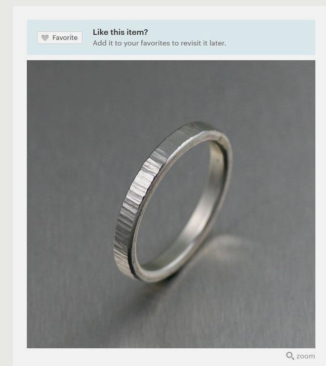 Attention-getting 3mm Stackable Chased Silver Band Ring  Presented by #Etsy #WeddingBands #RingCandy etsy.com/listing/168863…