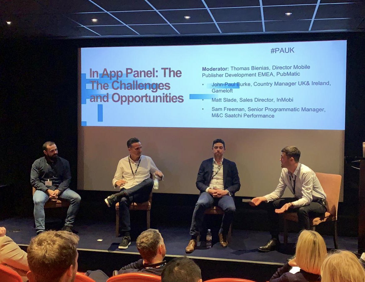 MCSaatchiPerf's tweet photo. “Advertisers should be looking for in app inventory opportunities because the disparity in demand from it’s mobile web counterparts makes it the more cost effective option” Sam Freeman, our Senior Programmatic Manager, speaking at the In App Panel @PubMatic’s PubAcademy #PAUK https://t.co/QRk6X6iUvC