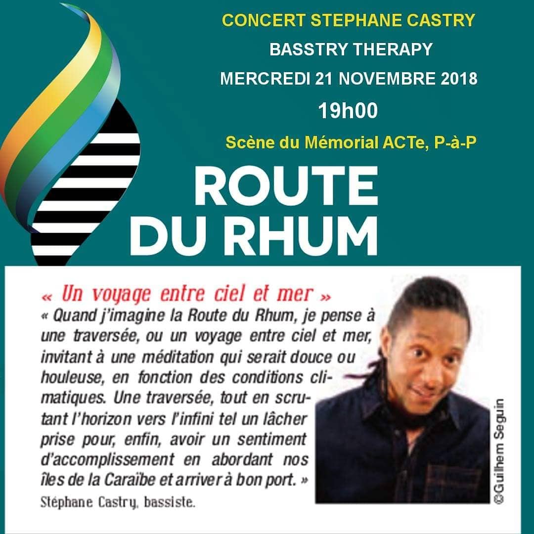 FrancianeHeron's tweet photo. 🚨 #update Horaire #CONCERT @Basstry #stephanecastry  👉 19h Ce MERCREDI 21 NOVEMBRE au @memorial_acte dans le cadre de la @routedurhum 🎶 #music #live  🎊 #simonelagrand #amenviana #stefanfiley #georgesgranville https://t.co/PZIQ91LihM
