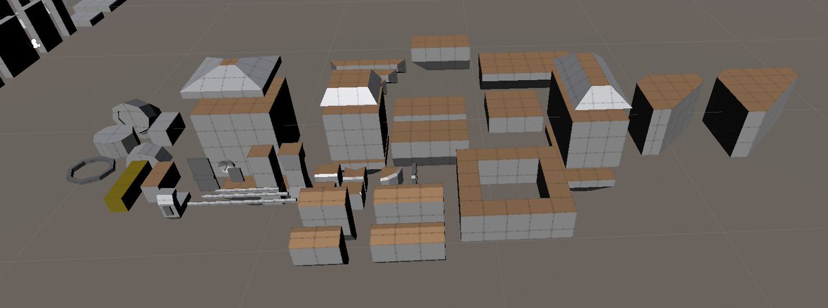Code_S44's tweet photo. @wanslmn created this prototype of #leveldesign with modular assets made on @unity3d and @ProBuilder3D .
The aim is to build a city where our character will climb everywhere ! What do you think of it ?
#gamedev #indiedev #madewithunity #probuilder3D https://t.co/YGEIsBD9hE
