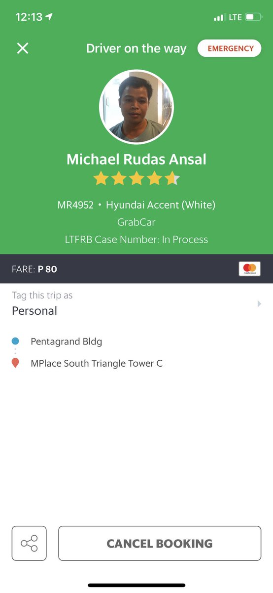 Biboyism101's tweet photo. I rarely complain about waiting for too long and drivers cancelling on me but tonight, I want to call the attention of @grabph about this driver. He is very near my pick-up point and is demanding for me to cancel. I hate this kind of MO. Please take action. @LTFRB https://t.co/7kZ7SuJNt4