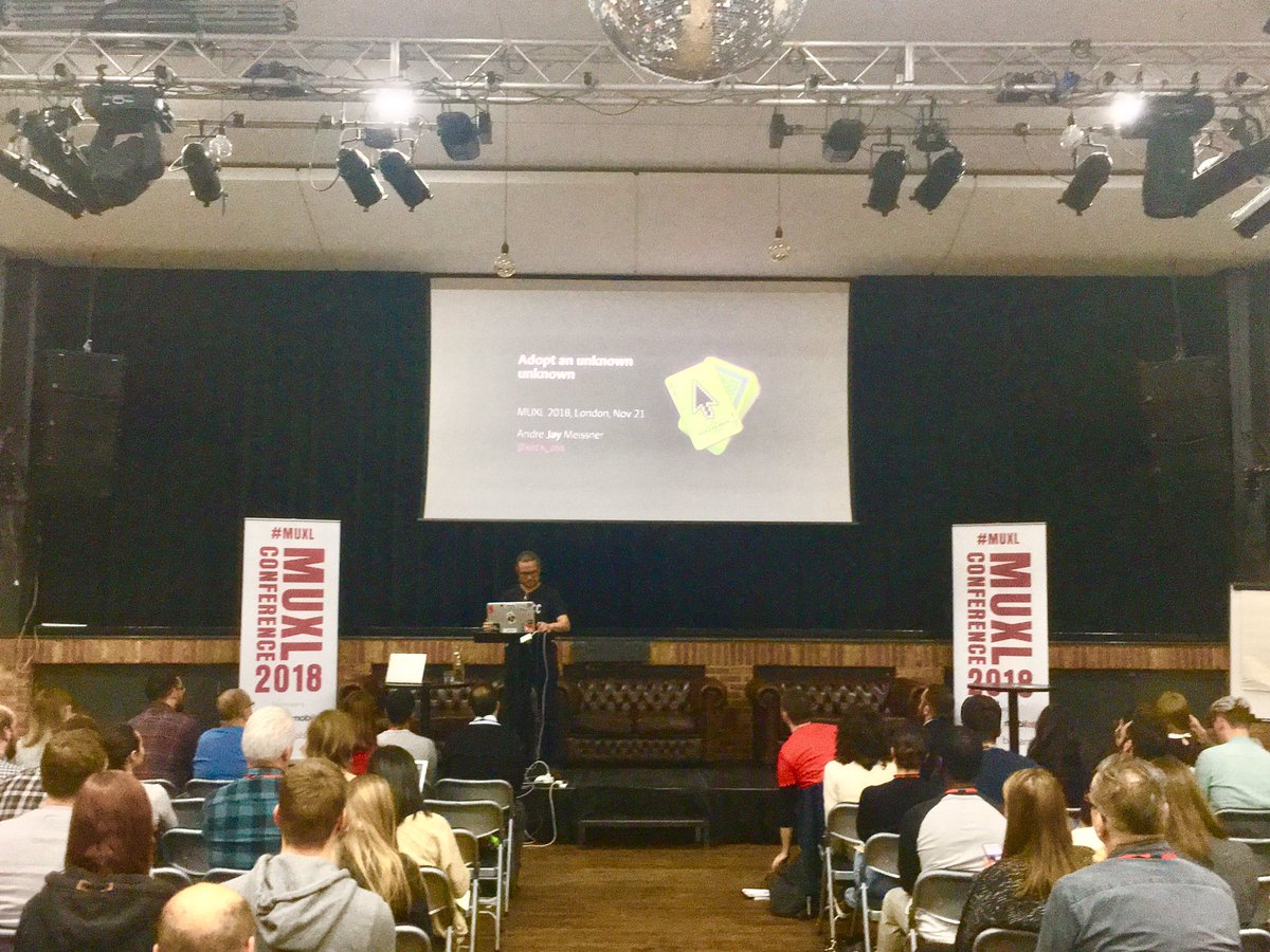 mobileUXLondon's tweet photo. Thats the last 2 Lightning talks! 

That was quick.. 

#MUXL2018 #UX #London #VR #IOT #future #design #designthinking  #voiceDesign #technology https://t.co/F9w0vEczeZ
