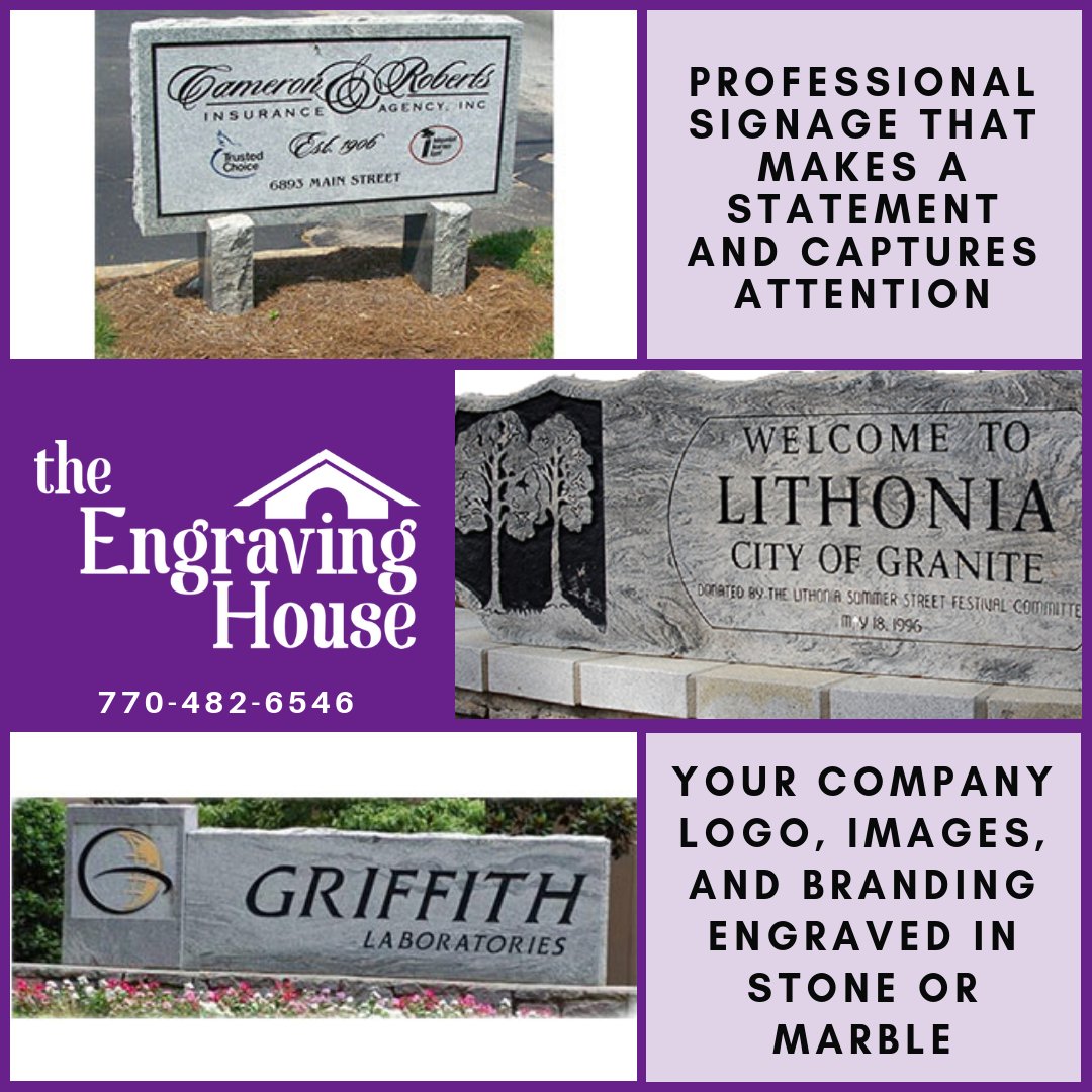 tengravingh's tweet photo. @engravinghouse1 can provide your business with professional #signs that make a statement. 
...We work with small &amp; large businesses to create that everlasting image of their business that can only be done in stone. #smallbusiness #Atlanta #DekalbCounty #Lithonia #FultonCounty https://t.co/8o5cewoVk3