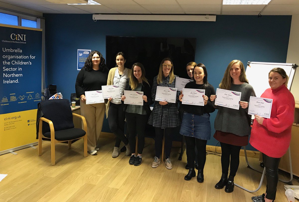 ChildreninNI's tweet photo. Delighted to be rolling out Think Family training across the Community and Voluntary Sector. Exciting to think of the impact on families as this training gets put into practice by today's cohort and those to come. #familymodel #familyfocusedpractice https://t.co/O2cCkVNLtm
