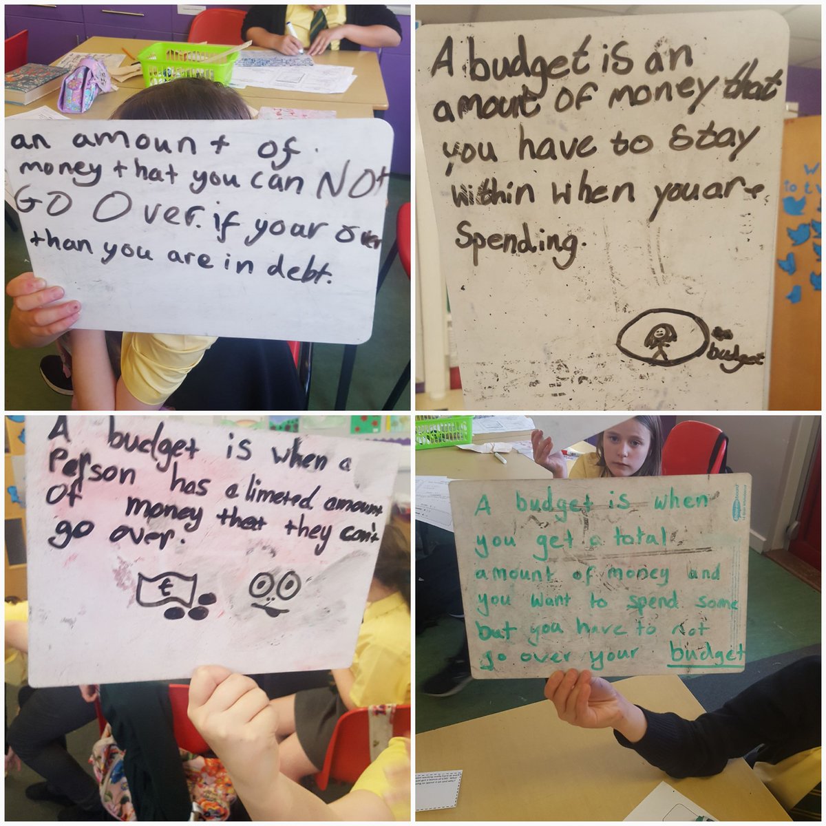 mrsroy16's tweet image. P6/7 were trying to define the word &apos;budget&apos; today @StNinianPS #finance #lifeskills #numeracyacrosslearning #enterprise