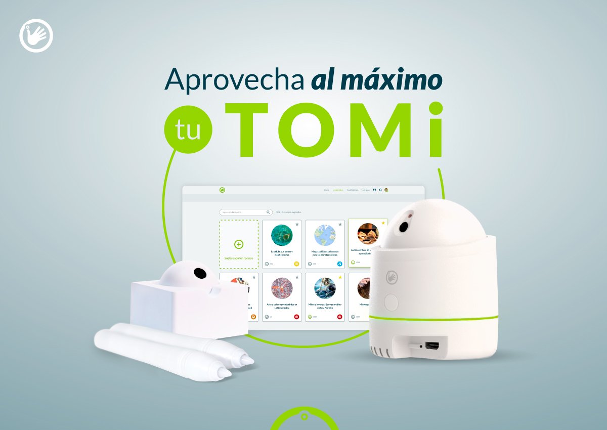 ¿Tienes un producto TOMi? 
Asiste a las capacitaciones virtuales con el experto de TOMi y conoce cómo sacarle el mejor provecho a tu producto. 
Ingresa a formaciones.tomi.digital y  elige tu producto, fecha y hora de formación ¡Te esperamos!