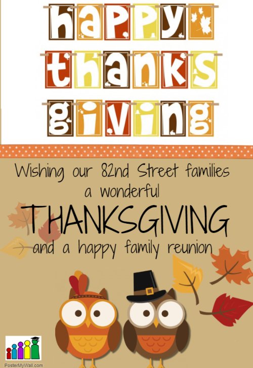 82SA's tweet image. Happy Thanksgiving! 🦃🍗🍂🍁
#82ndStreetAcademics #Thanksgiving2018 #School #Preschool #AfterSchool #Jacksonheights #Queens #NewYork #Givethanks #Turkey #Fall