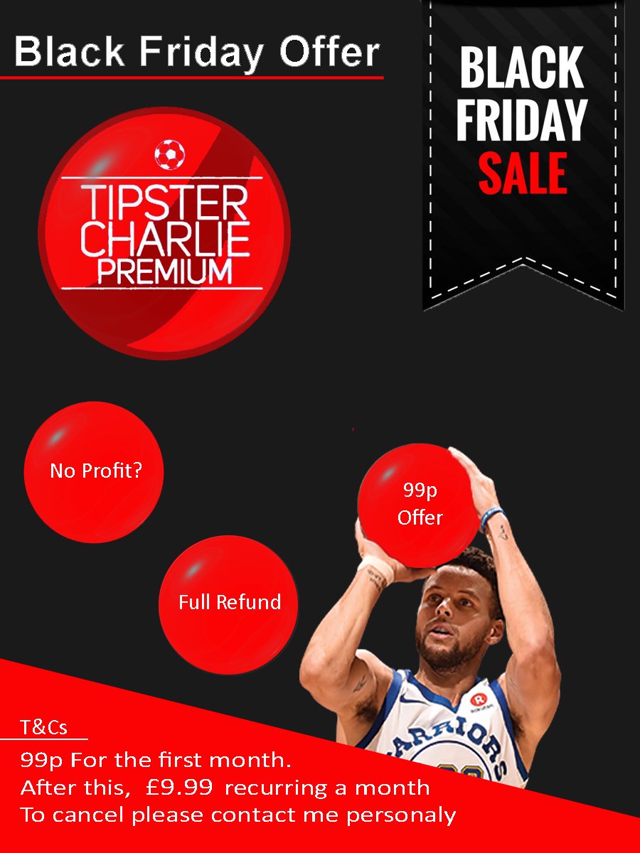 TipsterCharlie's tweet image. ⚫️BLACK FRIDAY SALE ⚫️

Get access to @Charlie_Premium &amp;amp; @Charlie__NBA FOR JUST £0.99 EACH!

This offer will expire MONDAY!

Get your first month for £0.99 and then it’s £9.99 for NBA &amp;amp; £12.99 for football!

Football ➡️ tipstercharlie.co/v-i-p-premium/

NBA ➡️ tipstercharlie.co/nba-basketball/