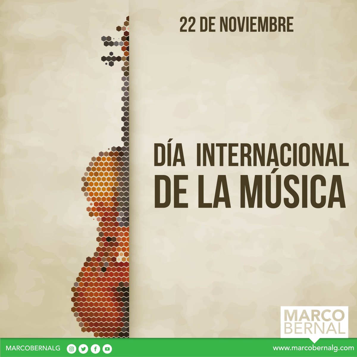 El #DíaInternacionaldelaMúsica conmemora todo el arte y la historia musical existente alrededor del mundo sin importar su género,El objetivo principal de este día no es sólo recalcar las bondades e importancia del arte musical alrededor del mundo 🎼