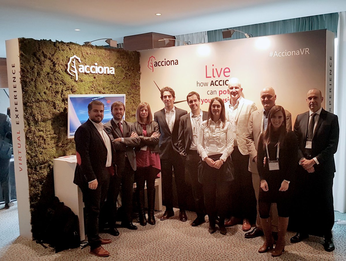 ACCIONA_EN's tweet photo. Our PPAs team present at the @RE_Source_EU event in Amsterdam says goodbye 👋 

We will continue working offering sustainable solutions with the sale of clean energy to our customers. See you next year! #RESource2018 https://t.co/a7C5RtybGU