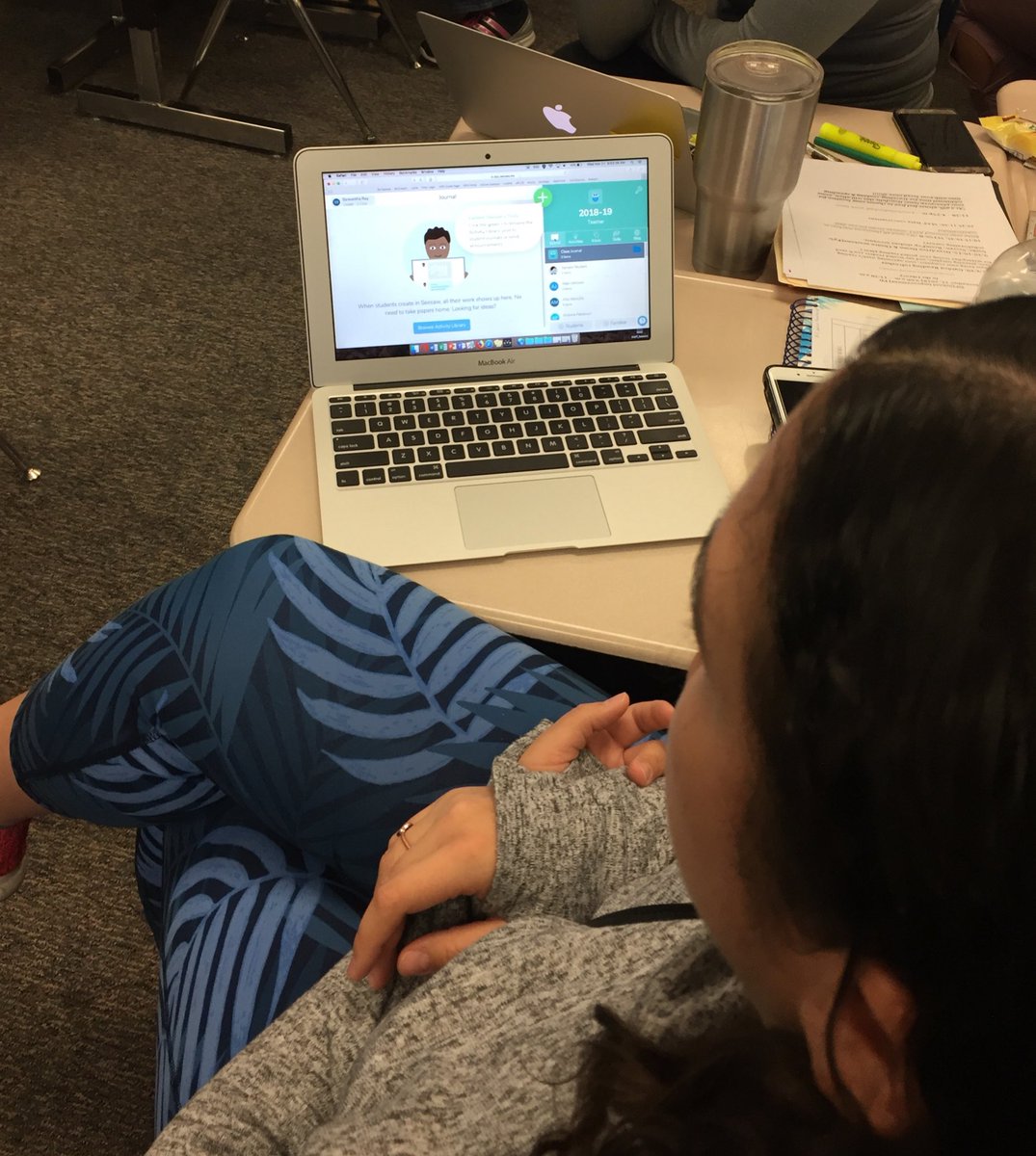 RenaSharp9's tweet photo. Loved sharing @Seesaw with the @OPS_Kellom #AllStar Ts. Teachers were jumping for joy at all the amazingness it has to offer and can’t wait to get started in the classroom! Thanks @KinsellaMs for presenting with me! I think we ignited a spark in the building! #seesawchat https://t.co/LUlOj6GK7g