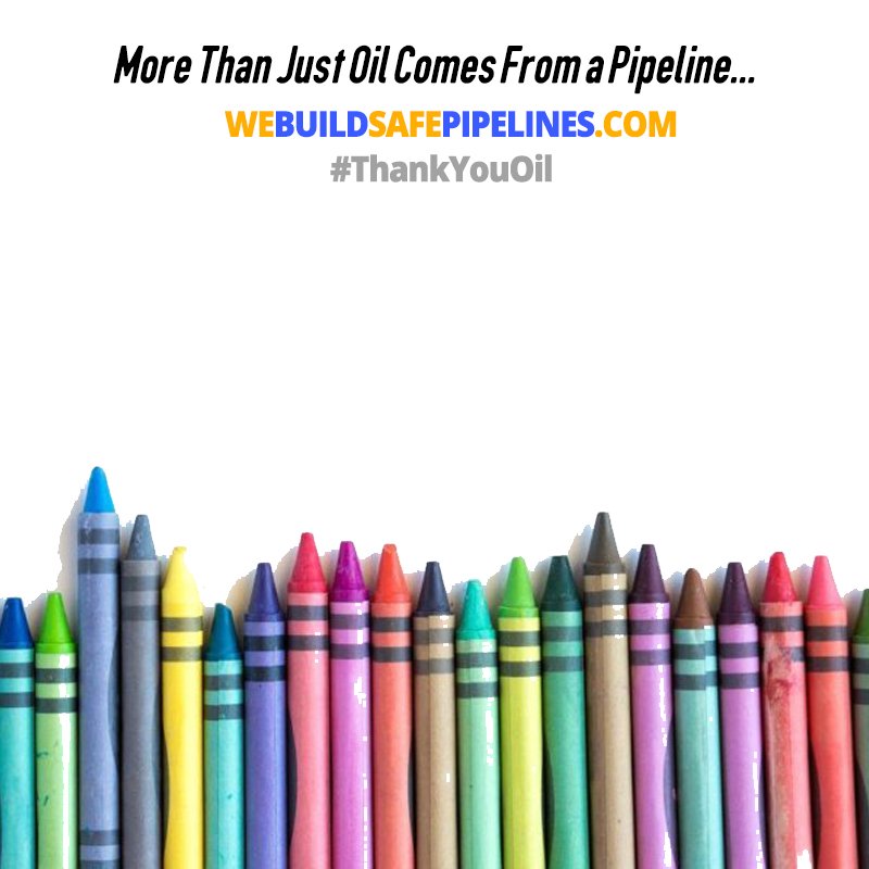 SafePipelinesCA's tweet photo. Crayons are one of the many everyday household items that originate from a pipeline: https://t.co/rAq3Z2ZQk6 #ThankYouOil #oilandgas #pipelines https://t.co/nr34AkR7lx