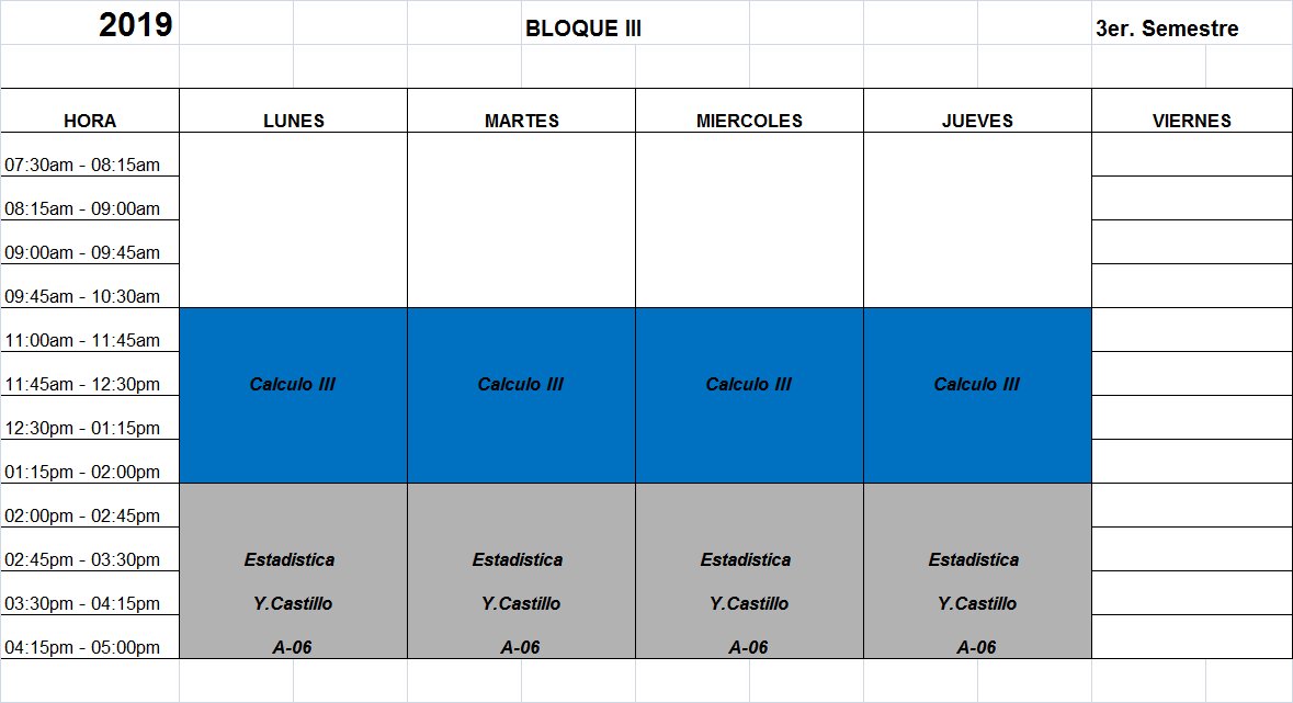 sec_doc_geo's tweet photo. Materias del 3er. Semestre. https://t.co/UGhYeR3J2P