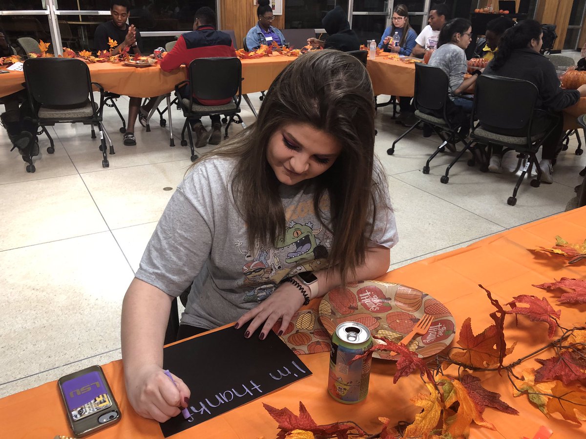 LSURHA's tweet image. Thanks to all who came to Resgiving! We are so thankful for all of our CC members, Ambassadors, and Senators!! Thank you for being an awesome part of RHA. Have a great and safe thanksgiving 🦃!!!