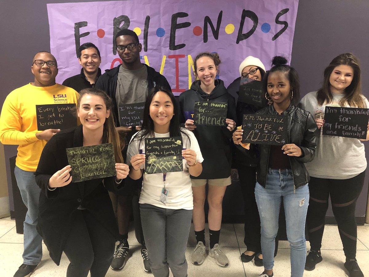 LSURHA's tweet image. Thanks to all who came to Resgiving! We are so thankful for all of our CC members, Ambassadors, and Senators!! Thank you for being an awesome part of RHA. Have a great and safe thanksgiving 🦃!!!