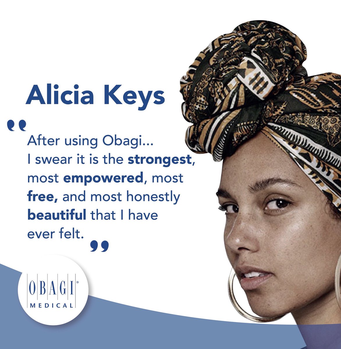 ObagiUK's tweet photo. ‘Alicia has revealed she uses Obagi Medical to embrace the ‘no-makeup’ movement’ Would you go make-up free? With over 30 years of clinically proven results. Obagi Medical Products are the No.1 physician dispensed skin care range in the world. Try it yourself to find out! #obagiuk https://t.co/i9nyRwTUCc