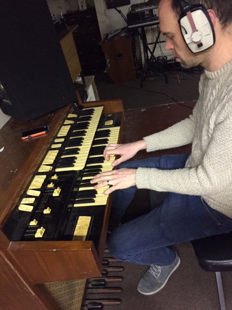 The brilliant Matt Hodges playing piano and Hammond organ on Leigh Gracie's fantastic new cuban mambo funk <a href="/speedometerfunk/">Speedometer</a> LP. It's shaping up to be an absolute monster. :)