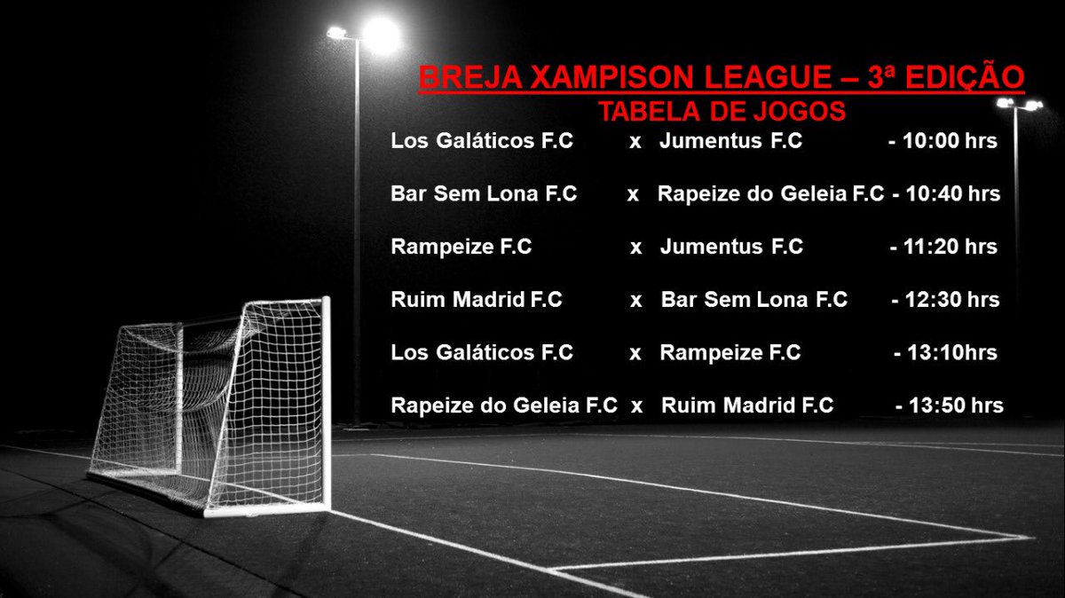 xampisonleague's tweet photo. Confrontos definidos!
#JAEXAMPISON ⚽️🔥🏆 https://t.co/nZB1IxrR4e