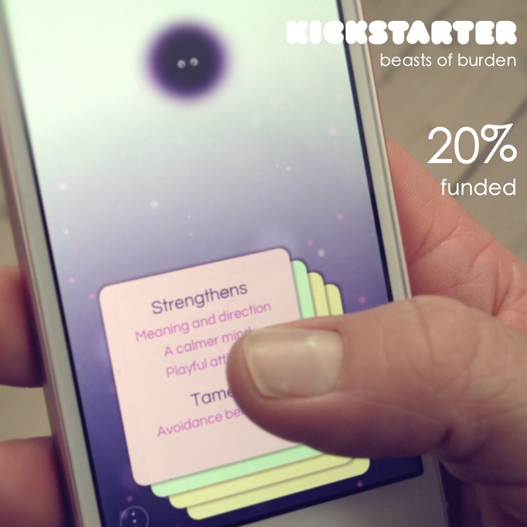 Tokeb's tweet image. My #kickstarter for #BeastsofBurden is now 20% funded - whoop!! ❤️A massive heart felt thanks to all our backers out there. 🤗 
There are still a few ‘early-bird’ backer rewards up for grabs - should you dream of helping us make beating stress fun? 👀

👉 goo.gl/eL1ZPw