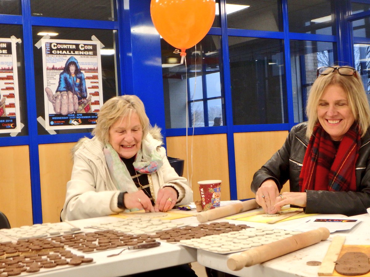 HNEscapes's tweet photo. We’ve made hundreds of clay coins today at #Fenton Manor Leisure Centre
#Community making their own money!
Could your local #Staffordshire business be redeemer for #CounterCoin - and give back to #volunteers who give so much to community?
#PayWithClay @CounterCoin https://t.co/MVvzKdcRBO
