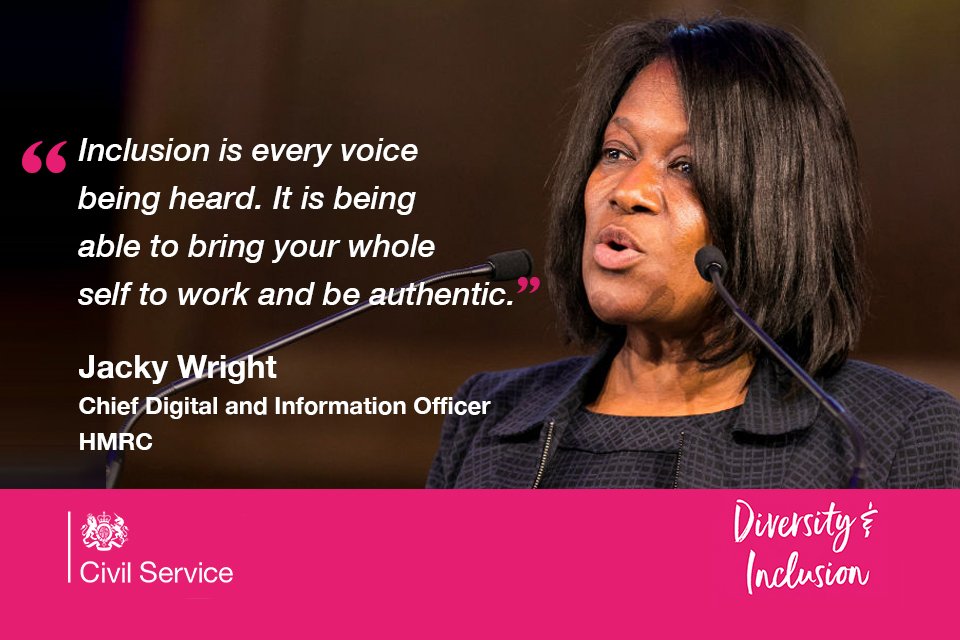 "If I'm invited to a party, I want to dance." Senior Civil Servant Jacky Wright on importance of creating an inclusive environment and breaking down barriers: ow.ly/J8pz30mGosq #diversity #inclusion