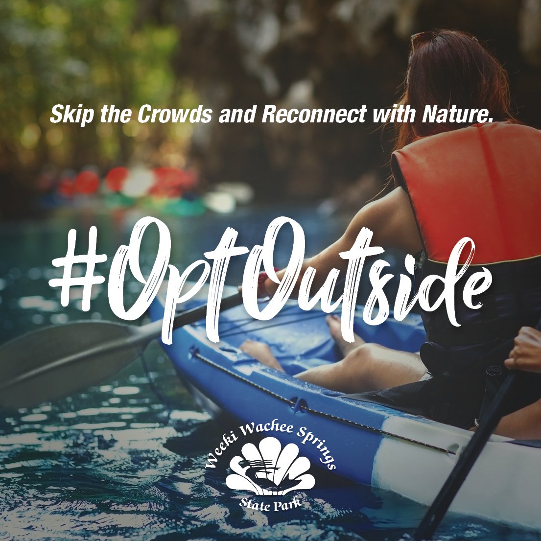 WeekiWacheeSpgs's tweet photo. At Weeki Wachee Springs, we encourage you to skip the Black Friday crowds and reconnect with nature this Thanksgiving weekend! Start planning your #OptOutsideFL adventure by visiting our website! #OptOutside https://t.co/83cWHbDLWl