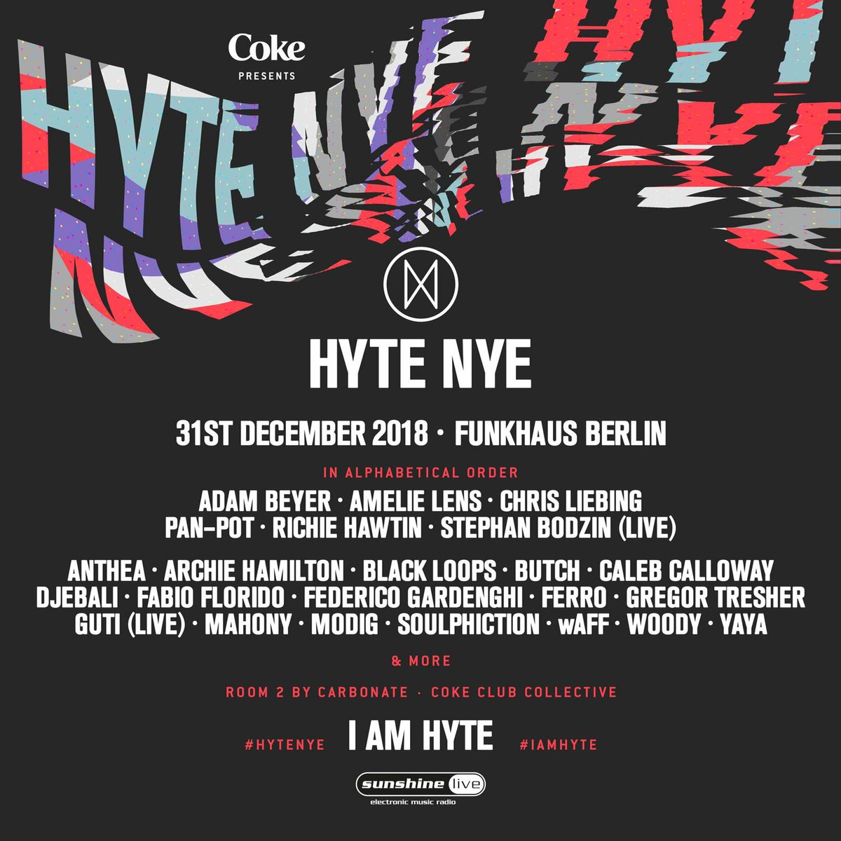 🚨COMPETITION🚨
We’re giving away 2 tickets to <a href="/HYTEofficial/">HYTE</a> NYE with <a href="/realAdamBeyer/">Adam Beyer</a> , <a href="/AmelieLens/">Amelie Lens</a>, <a href="/richiehawtin/">richiehawtin</a> and more🤩

All you need to do to win is;

1. Follow us <a href="/ratemyrave_/">ratemyrave</a>
2. Retweet this post 
3. Tag a friend

Winner announced 26/11/18 at 5pm.