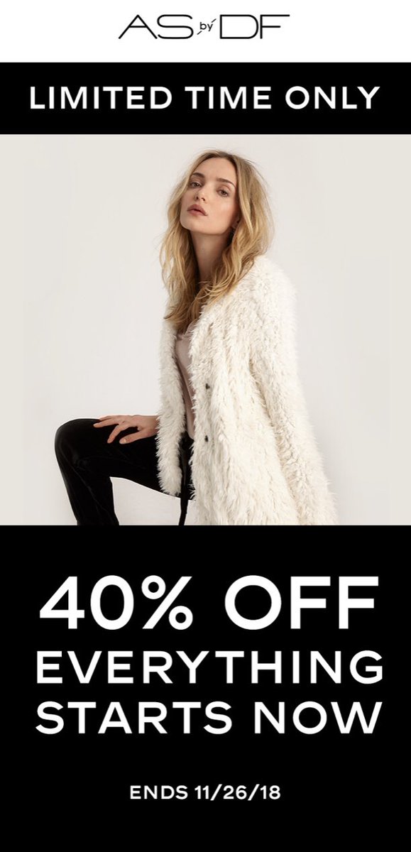 asbydf's tweet image. Our ONLY Sale of the year starts NOW!! ✨Take 40% off everything online! Don't miss this… #ASbyDF #blackfridaysale #thanksgivingeve