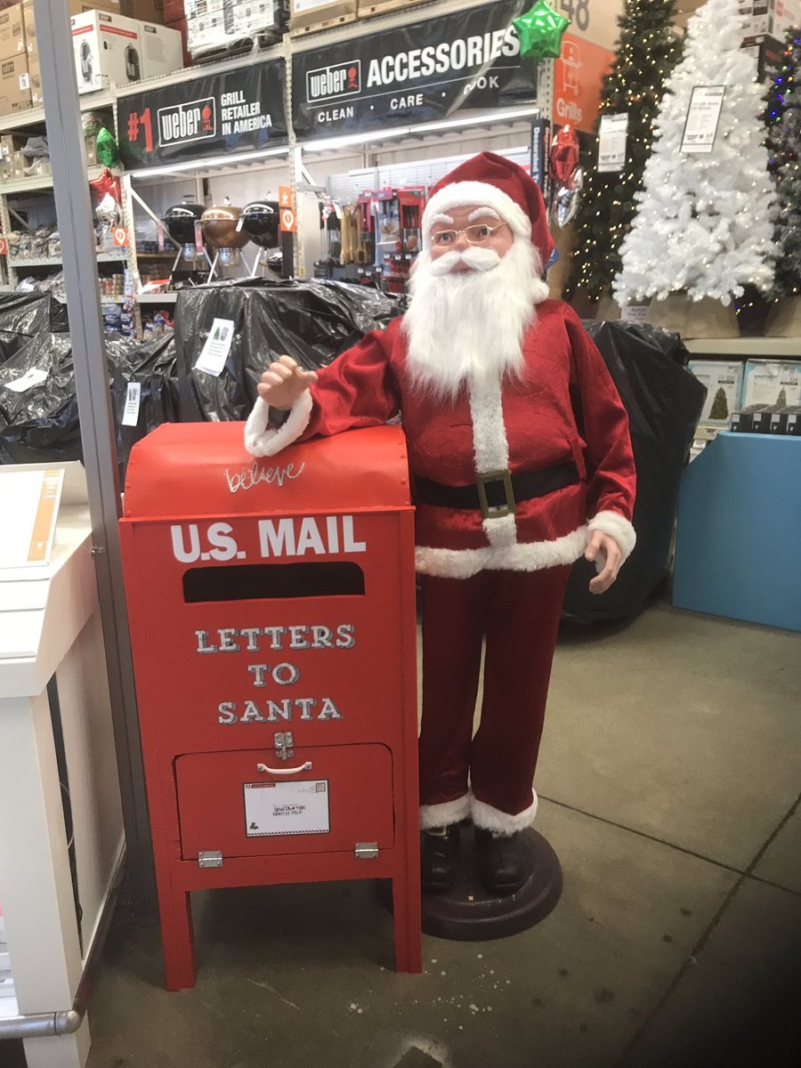 Come on into the Naperville Home Depot and bring your letters to Santa!