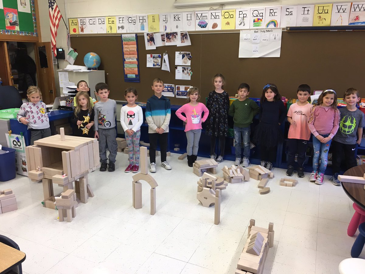 MrsChrisKnapp's tweet photo. Block build by 1K. The students’ interpretation of today’s real aloud, Colonial Life.
What familiar structures are you seeing in our students’ creation? @WPSSicomac https://t.co/s5eDLUuMGx