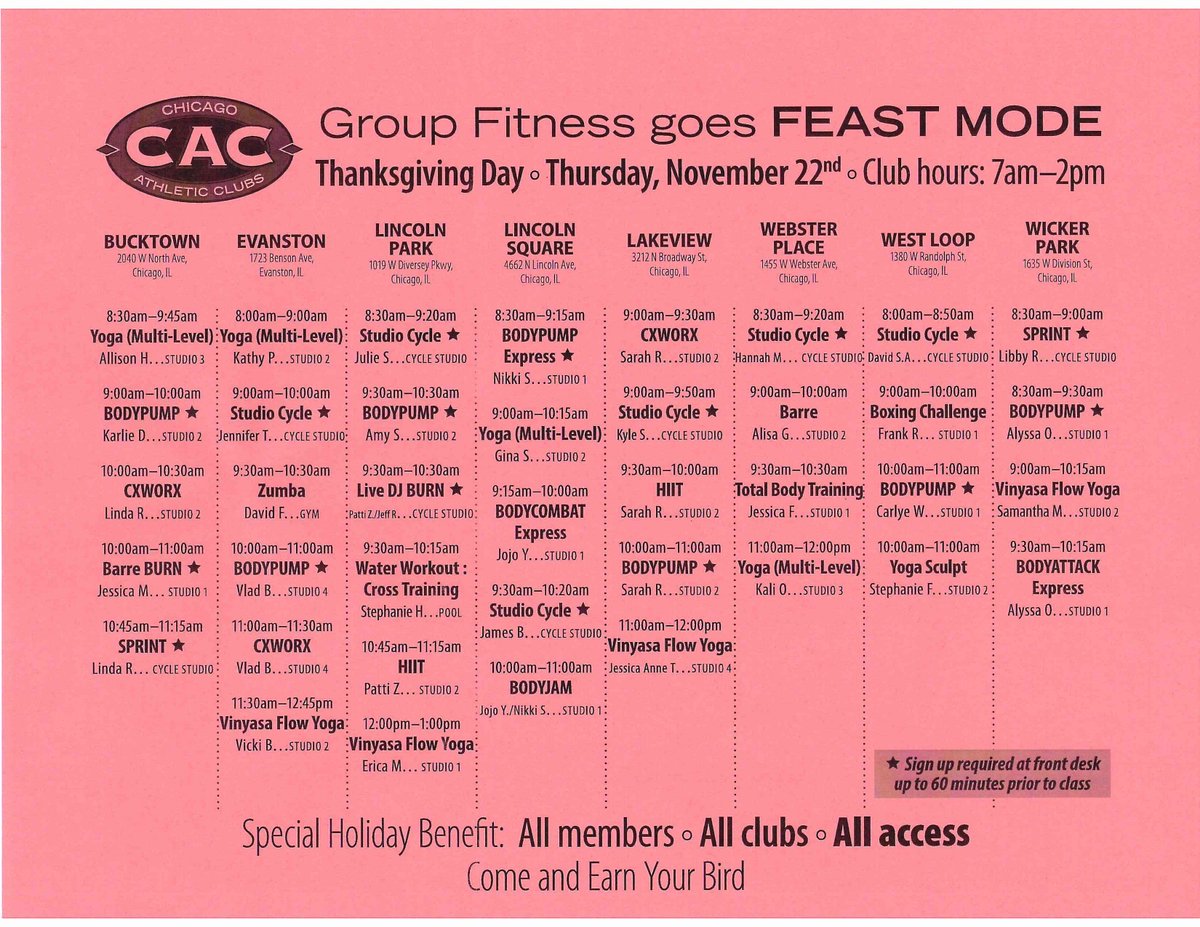 ChicagoAthletic's tweet image. Tonight we are closing at 9pm and will be open tomorrow from 7am-2pm. Come earn your bird!