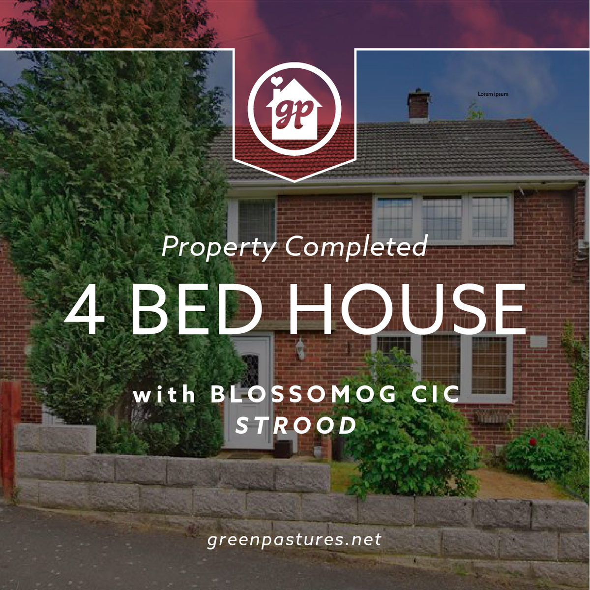 GreenPastures_'s tweet photo. Celebrate with us! Another 4 bed property completion is so much more than a house! It means 4 more homeless people are given a home of safety, support and a whole new start. Thank you Blossomog CIC for your partnership! #endhomelessness #PropertyCompletion #Restoringlives https://t.co/qOZdjmI7j6