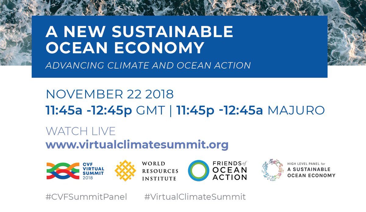 WRIClimate's tweet image. What role can @UN play in creating a new climate ocean agenda? Watch Thursday’s @CVFSummitPanel featuring Peter Thomson, UN Special Envoy for the Ocean and gov. representatives from Palau, Chile, Norway. @ThomsonFiji  #virtualclimatesummit Learn more: ow.ly/P5CM30mHK66
