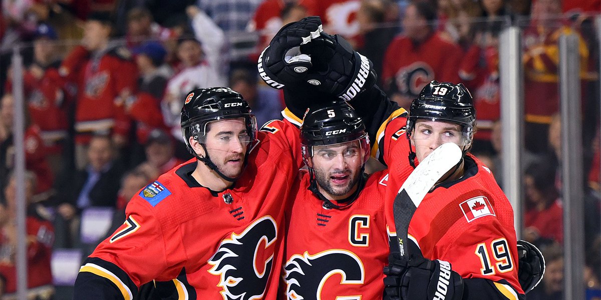 NHLFlames's tweet photo. Tell us who you think will score our first goal tonight for a chance to win tickets to our game vs. Dallas on Nov. 28! Use the hashtag #Flames1stGoal with your guess! https://t.co/wGEMggZWlY