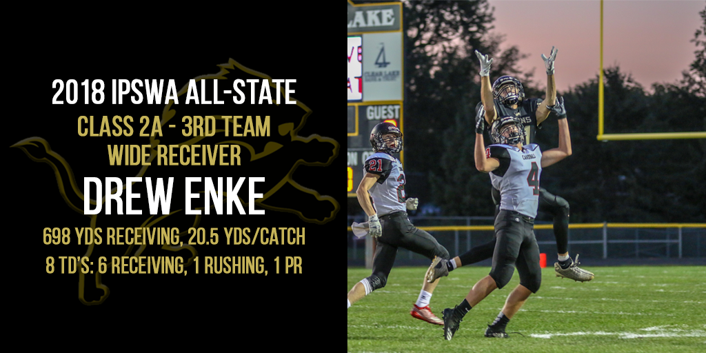 ClearLakeFB's tweet photo. Drew Enke
2018 @iasportswriters All-State
Class 2A - 3rd Team
Wide Receiver
#HuntEverything https://t.co/o6EDpAAan2