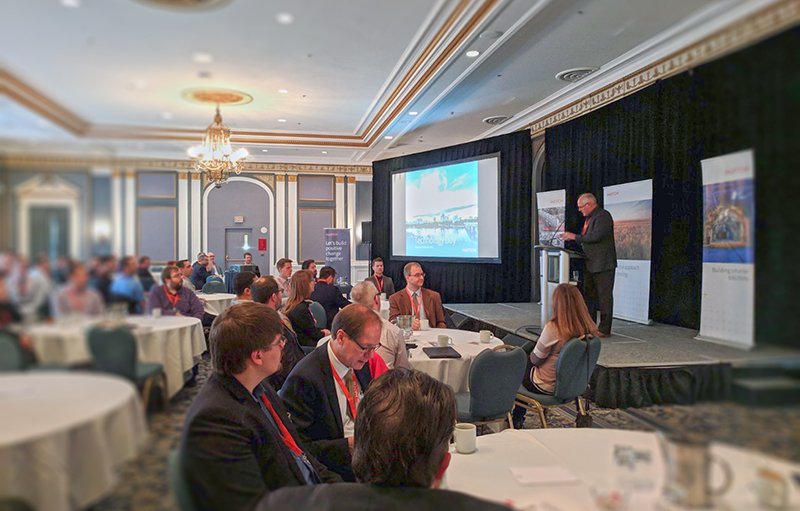 HATCHglobal's tweet photo. We recently hosted Hatch’s Saskatchewan Technology Day in Saskatoon with presenters from @MosaicCompany, @BHP and @Hatch to discuss how #technology is changing the game with projects in #Saskatchewan and around the world. Learn more about it here: https://t.co/9yjyD8NDN8 https://t.co/nStPiocv83